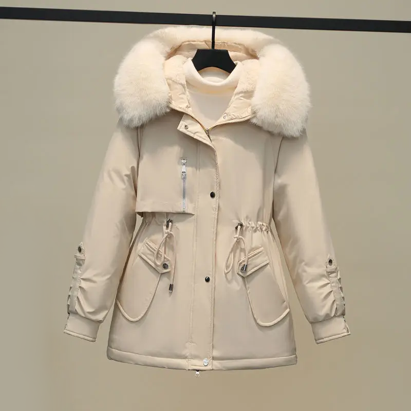 EB | Damen Gesteppte Winterjacke Mit Pelzkragen