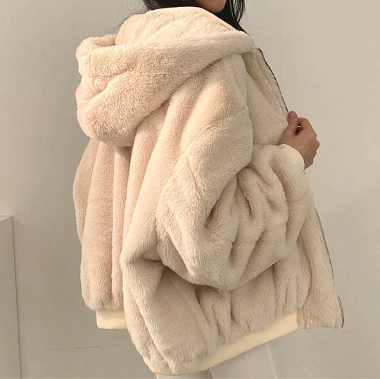 EB | Damen Pufferjacke mit Teddyfell