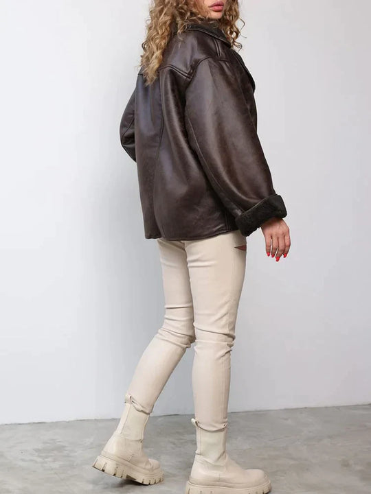EB | Vintage Kunstlederjacke für Frauen