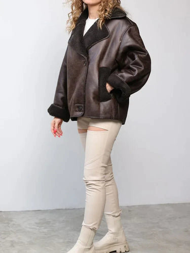 EB | Vintage Kunstlederjacke für Frauen