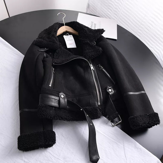 EB | Elegante Wildleder-Winterjacke für Frauen
