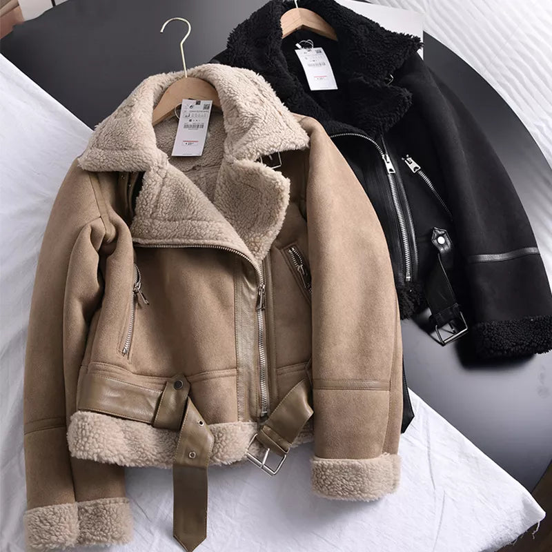 EB | Elegante Wildleder-Winterjacke für Frauen