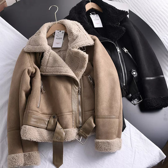 EB | Elegante Wildleder-Winterjacke für Frauen
