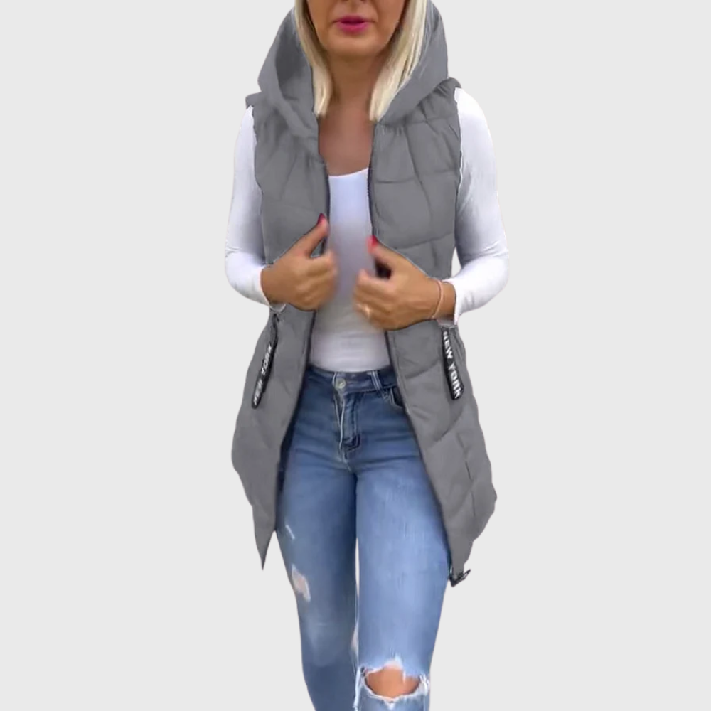 EB | Damen ärmellose gepolsterte Winterjacke