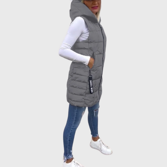 EB | Damen ärmellose gepolsterte Winterjacke