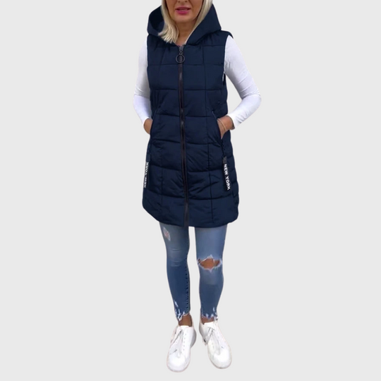 EB | Damen ärmellose gepolsterte Winterjacke