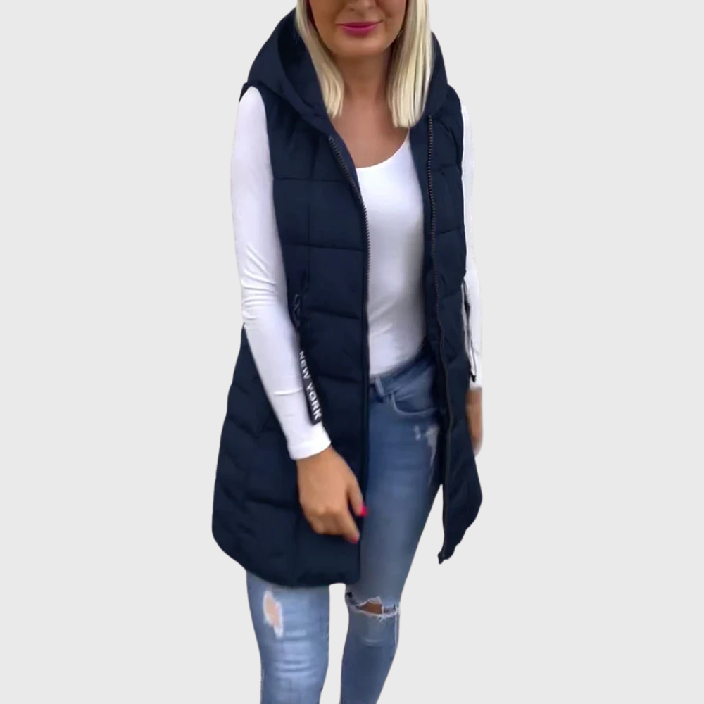 EB | Damen ärmellose gepolsterte Winterjacke