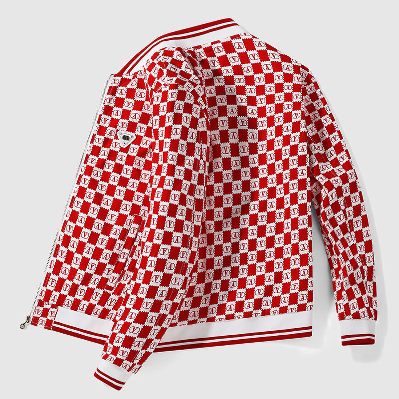 EB | Veneti Retro Schachbrett Bomberjacke