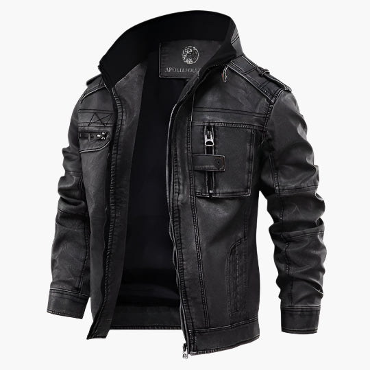 EB | Bikerjacke Vintage Stil - Urbaner Mode Klassiker für Alltag und Freizeit