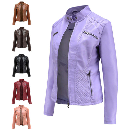 EB | Damen Lederjacke Mit Zeitlosem Elegantem Look