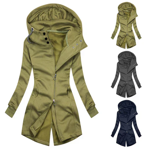 EB | lässige Slim-Fit Hoodie Rollkragenjacke