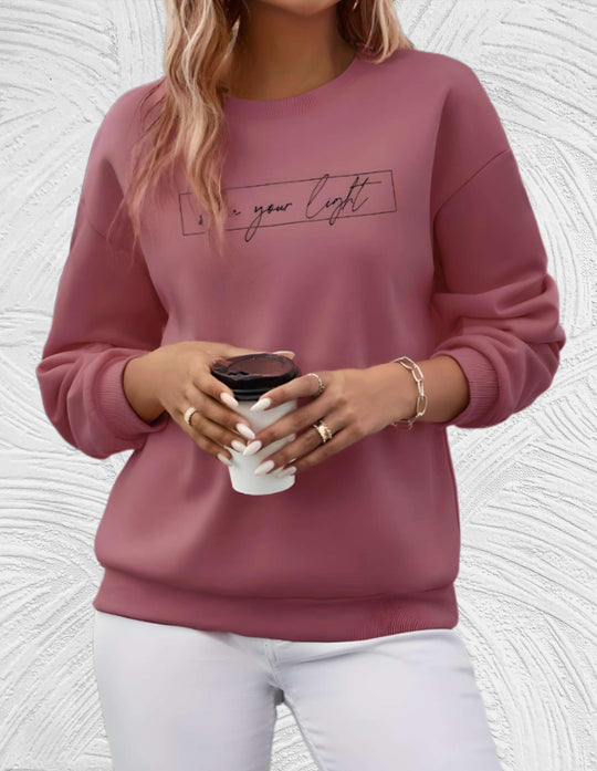 EB | Lässiges Sweatshirt mit Motivierendem Druck