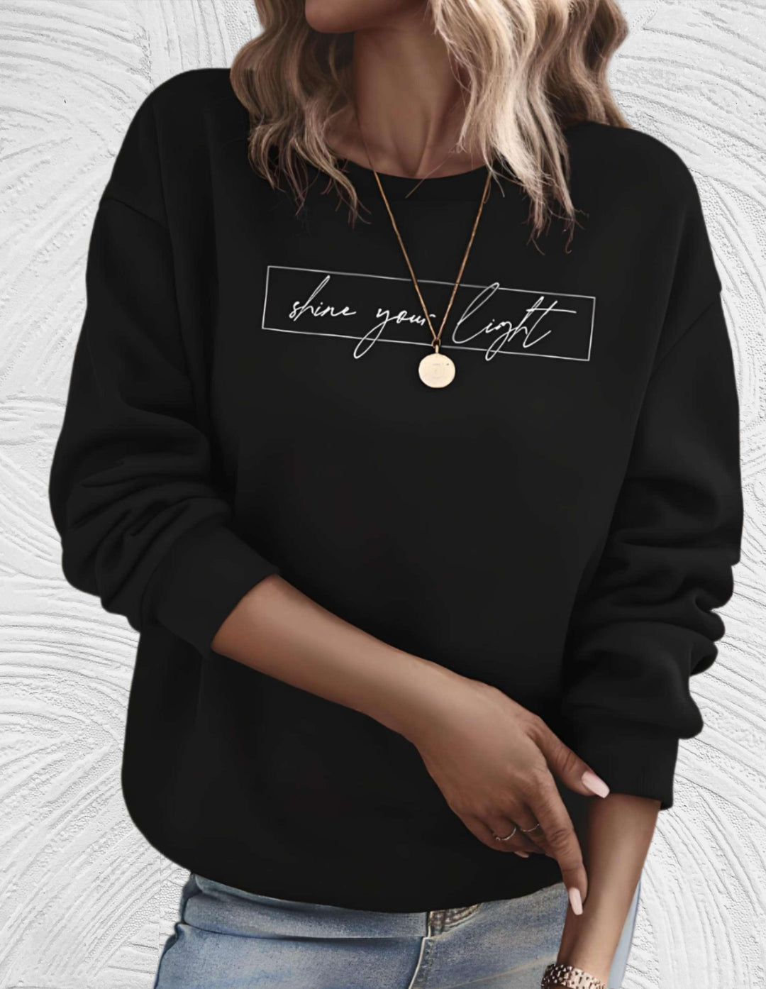 EB | Lässiges Sweatshirt mit Motivierendem Druck