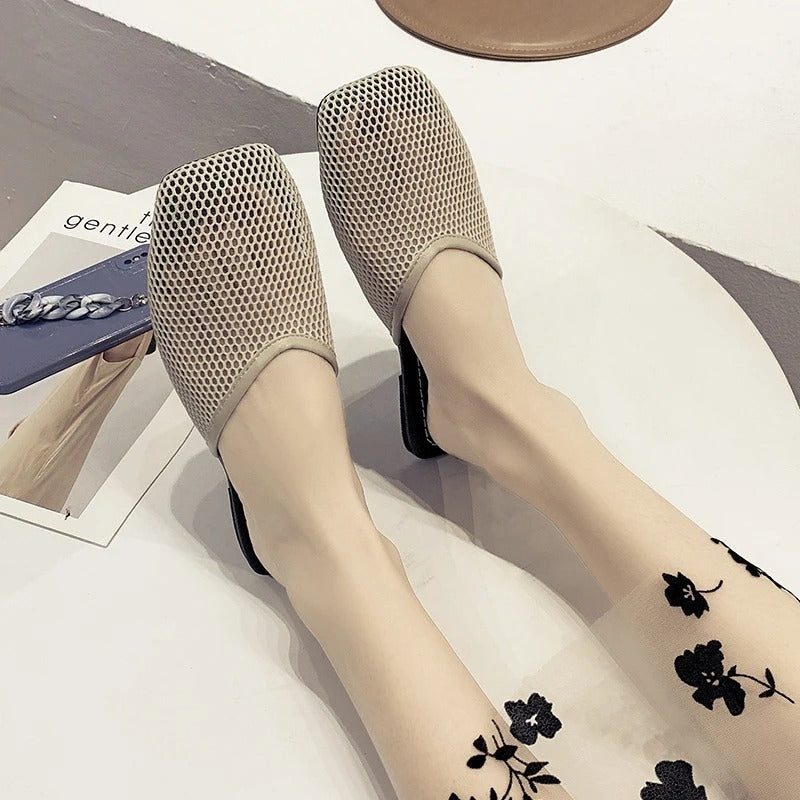 Damen Mesh Hausschuhe mit geschlossener Zehe – Odessa EB