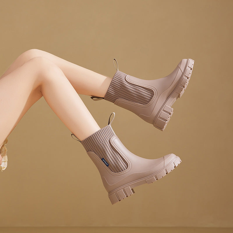 EB | Damen isolierte wasserdichte Gummistiefel mit rutschfester Sohle
