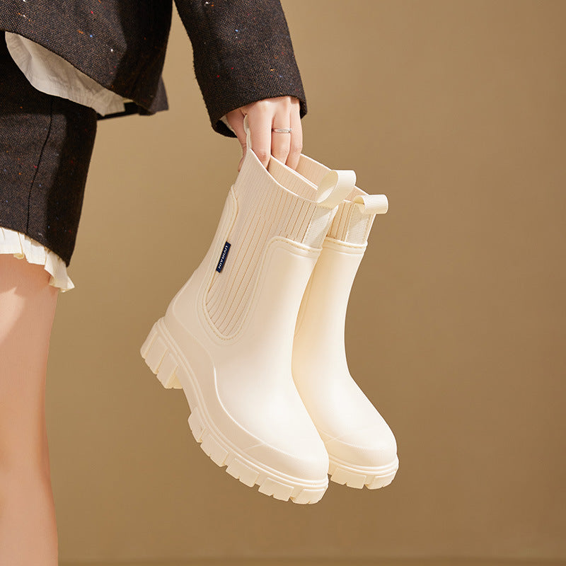 EB | Damen isolierte wasserdichte Gummistiefel mit rutschfester Sohle
