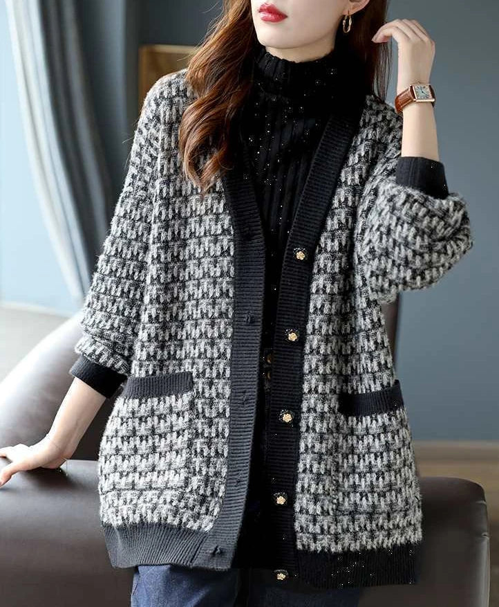 EB | Damen Cardigan mit Klassischem Strickmuster