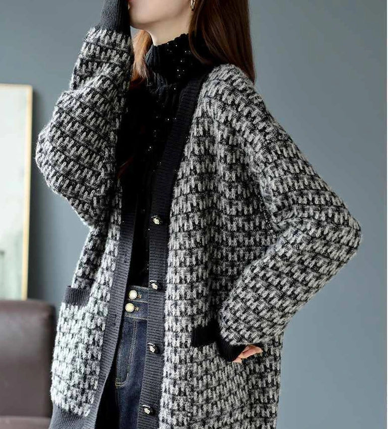 EB | Damen Cardigan mit Klassischem Strickmuster