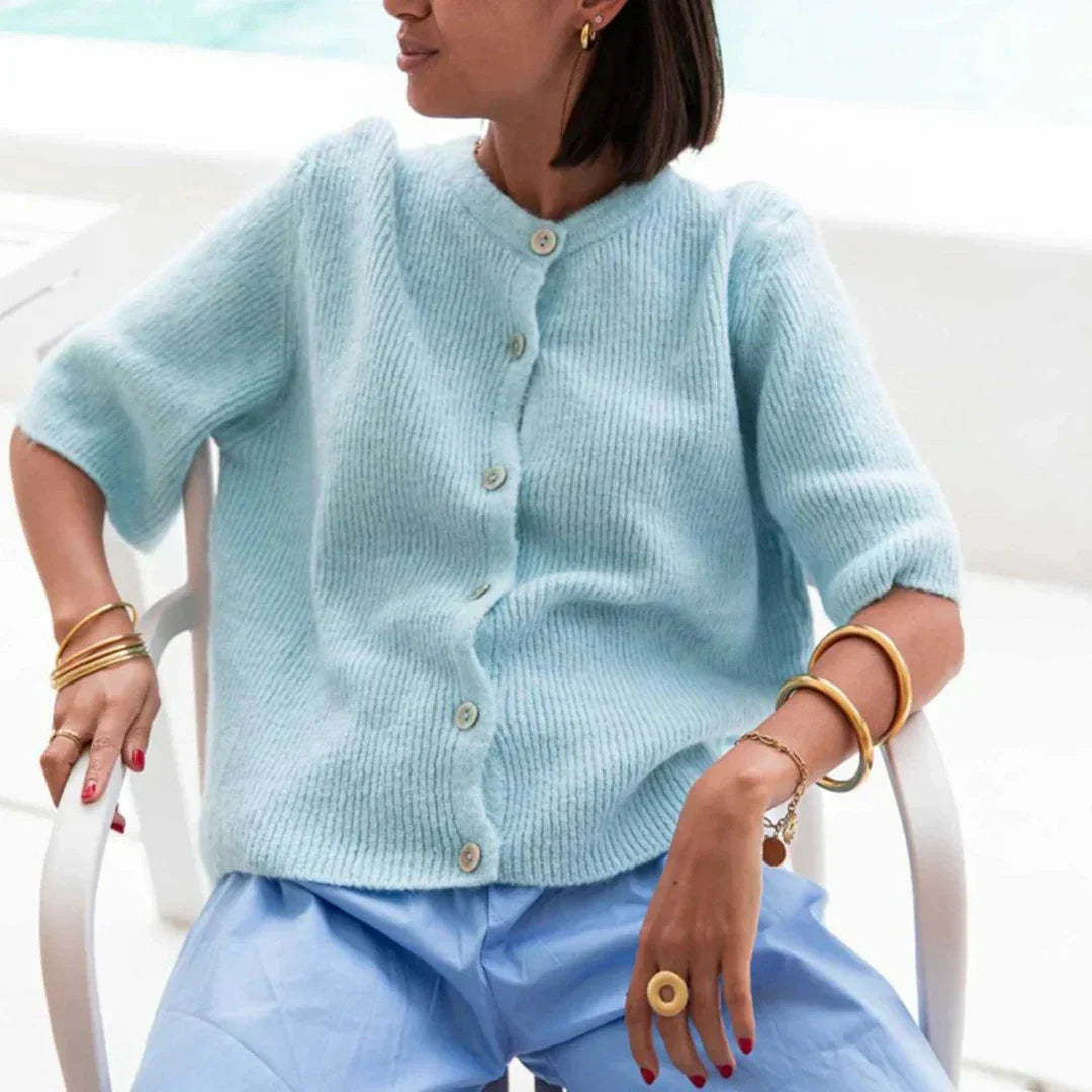 EB | Kurze Damenstrickjacke Winter