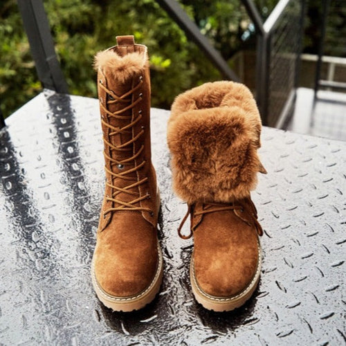 EB | Hohe Damenstiefel Aus Wildleder