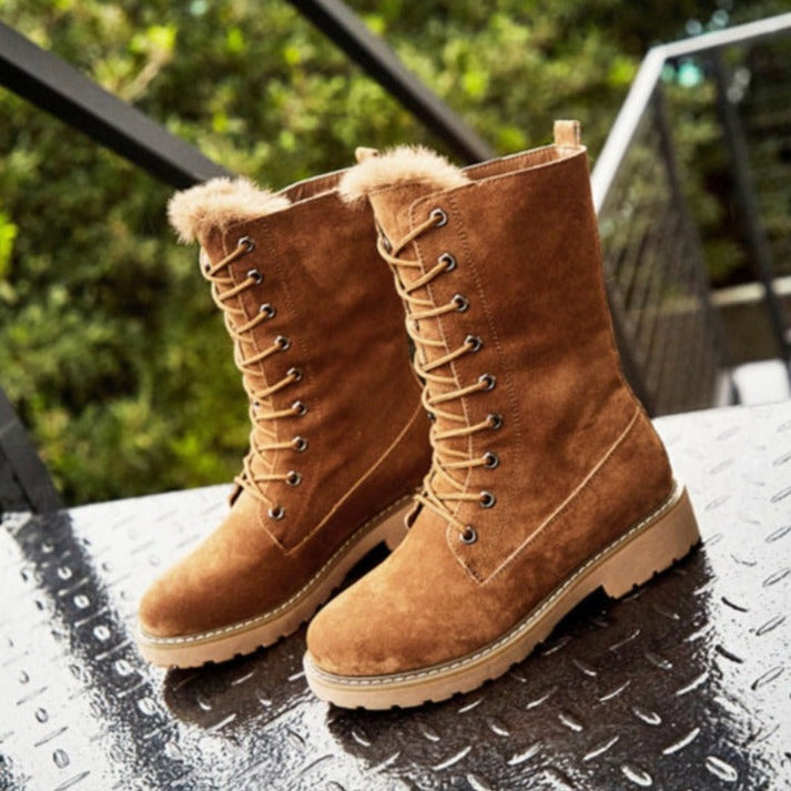 EB | Hohe Damenstiefel Aus Wildleder