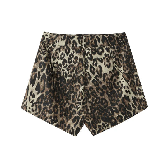 EB - Denim Leopard Shorts