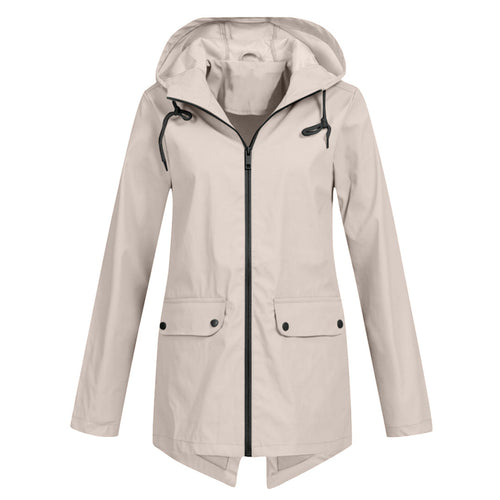 EB | Eleganter Damenmantel Aus Glattem Stoff