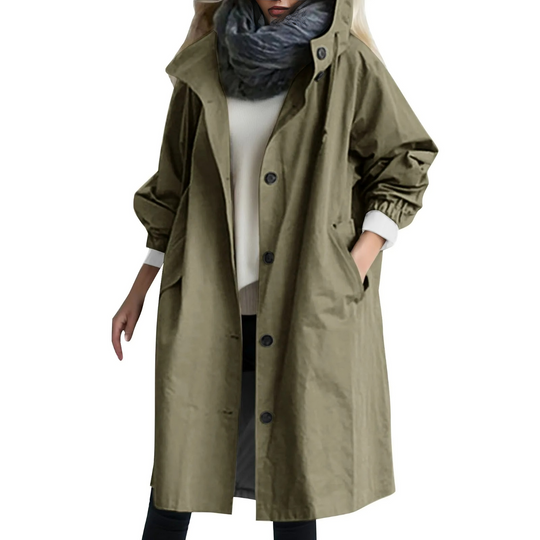 EB | Winddichtes Damen-Trenchcoat mit Kapuze