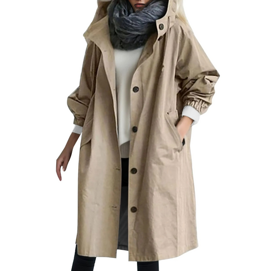 EB | Winddichtes Damen-Trenchcoat mit Kapuze