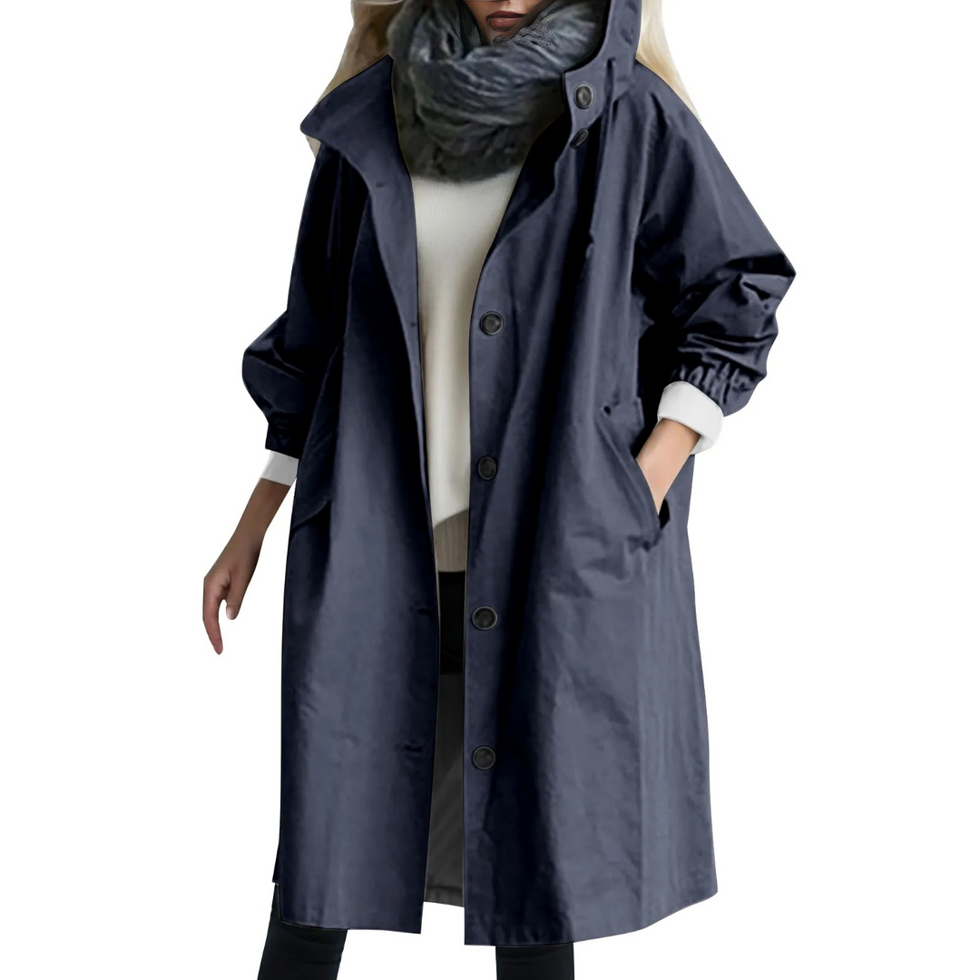 EB | Winddichtes Damen-Trenchcoat mit Kapuze