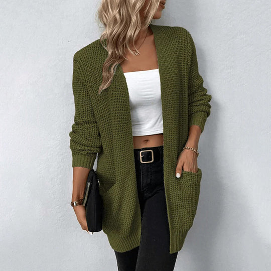 EB | Strickjacke Offene Front Lockerer Schnitt