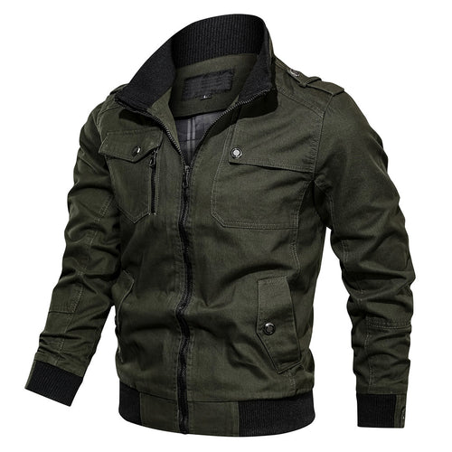 EB | Bomberjacke Normale Passform Bomberdesign mit Rippkragen und Epauletten Mehrere Taschen