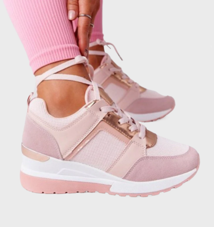 EB | Sneakers Leichtgewicht, Atmungsaktive Sneakers Mit Keilabsatz Für Damen