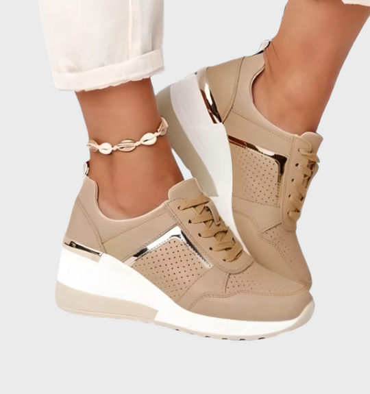EB | Sneakers Leichtgewicht, Atmungsaktive Sneakers Mit Keilabsatz Für Damen