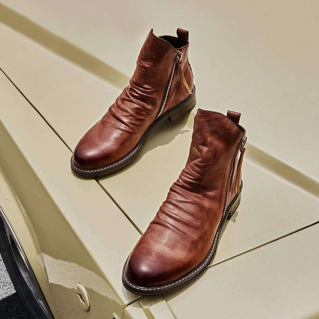 EB - Lässige Herbst Stilvolle Stiefel mit Reißverschluss für Männer