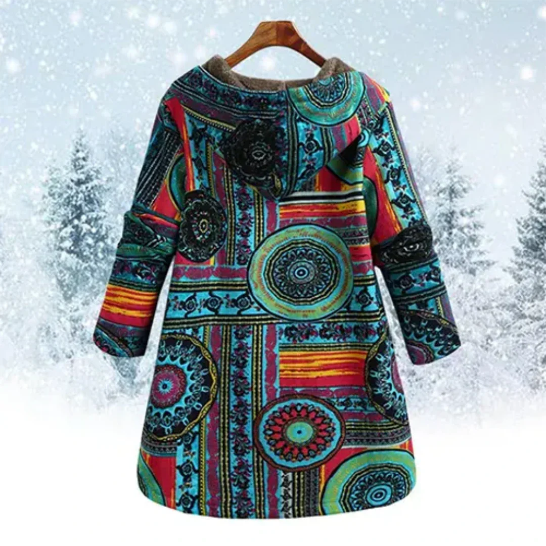 EB | Klassiker Blumen Kapuzenjacke Winter