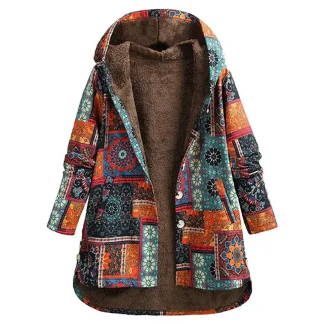 EB | Klassiker Blumen Kapuzenjacke Winter