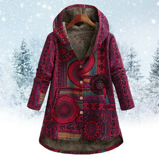 EB | Klassiker Blumen Kapuzenjacke Winter