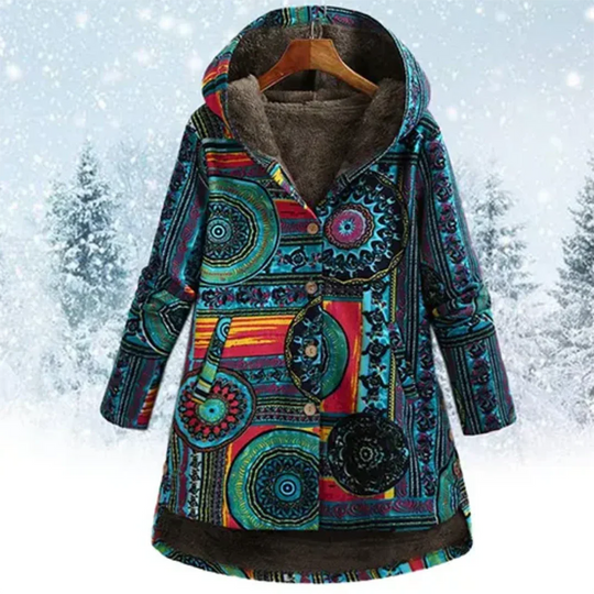 EB | Klassiker Blumen Kapuzenjacke Winter
