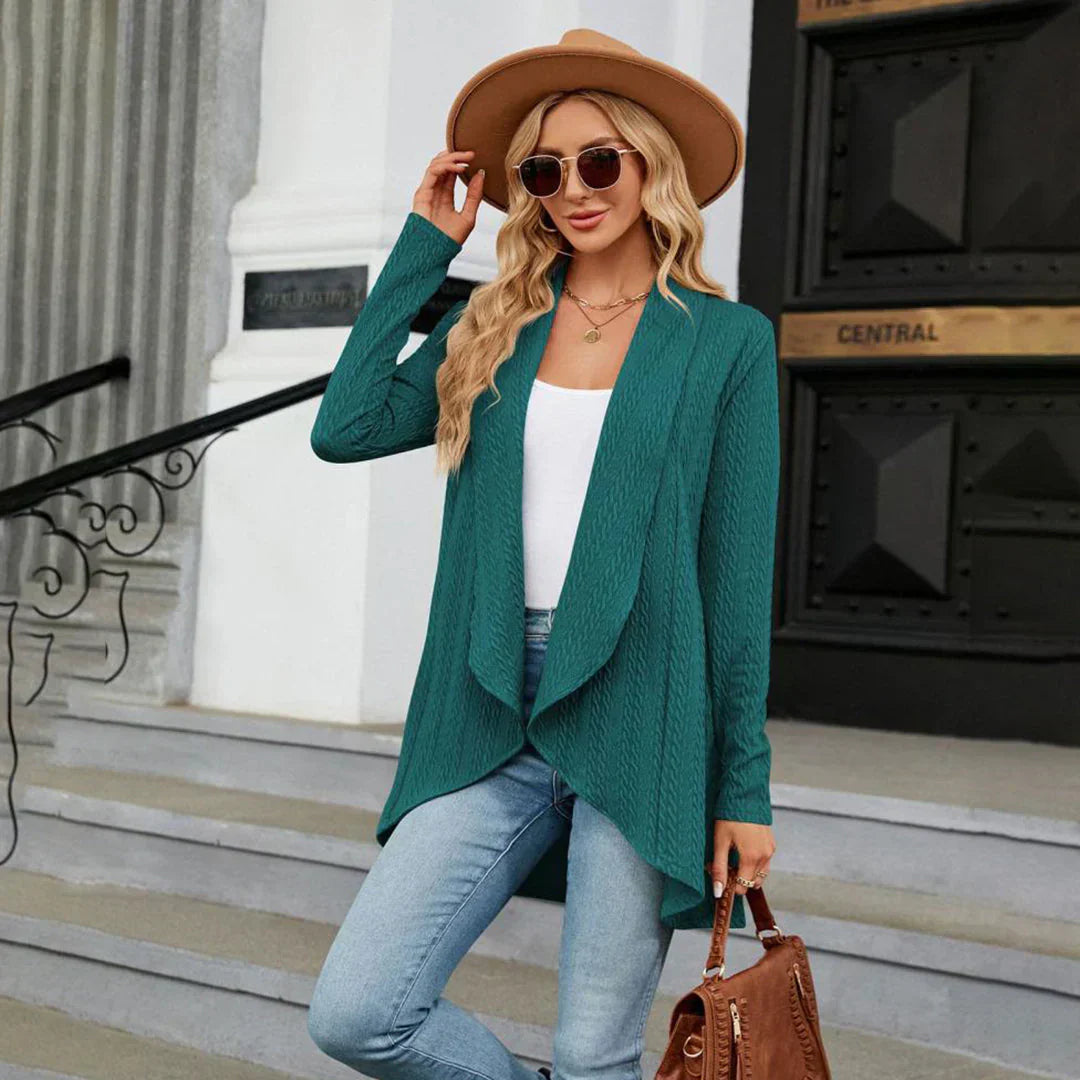 EB | Cardigan - Damen Herbst Stilvoll Langarm Cardigan