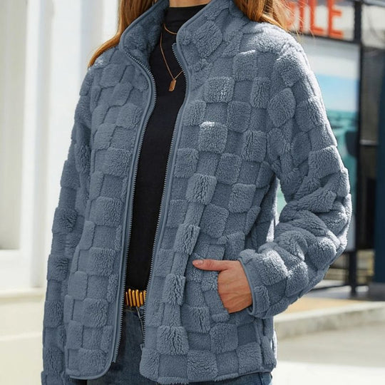 EB | Super Weiche Kurze Fleecejacke für Den Herbst