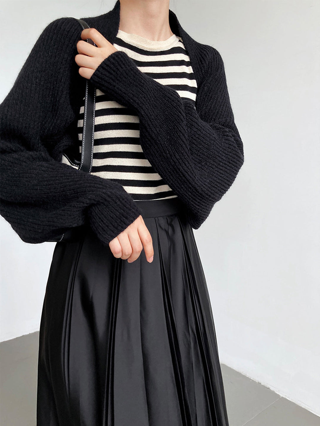 EB | Strick Bolero mit Langen Ärmeln Weich und Modern Perfekt für Layering
