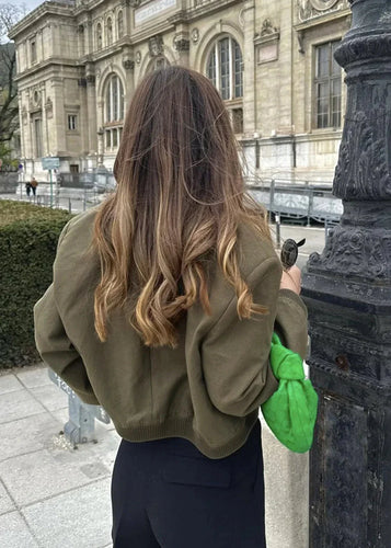 EB | Utility Baseballjacke - Olivgrün