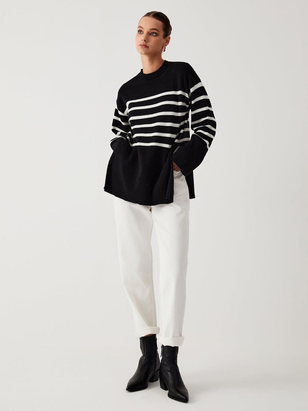 EB | Großer Pullover mit Streifen