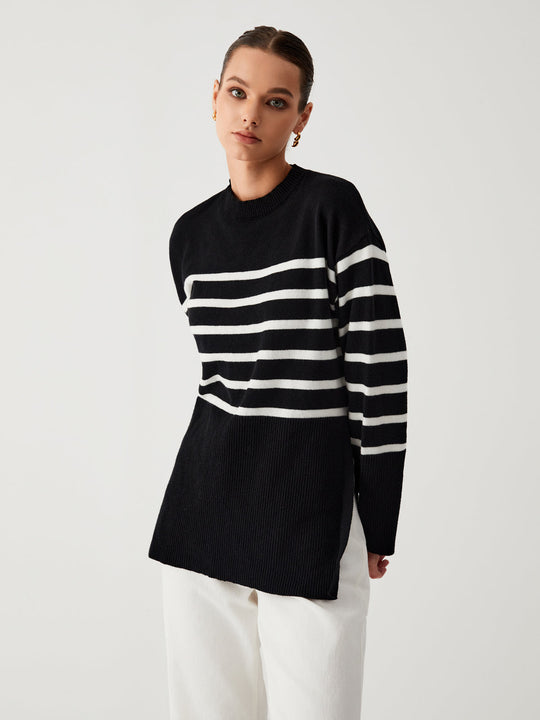EB | Großer Pullover mit Streifen