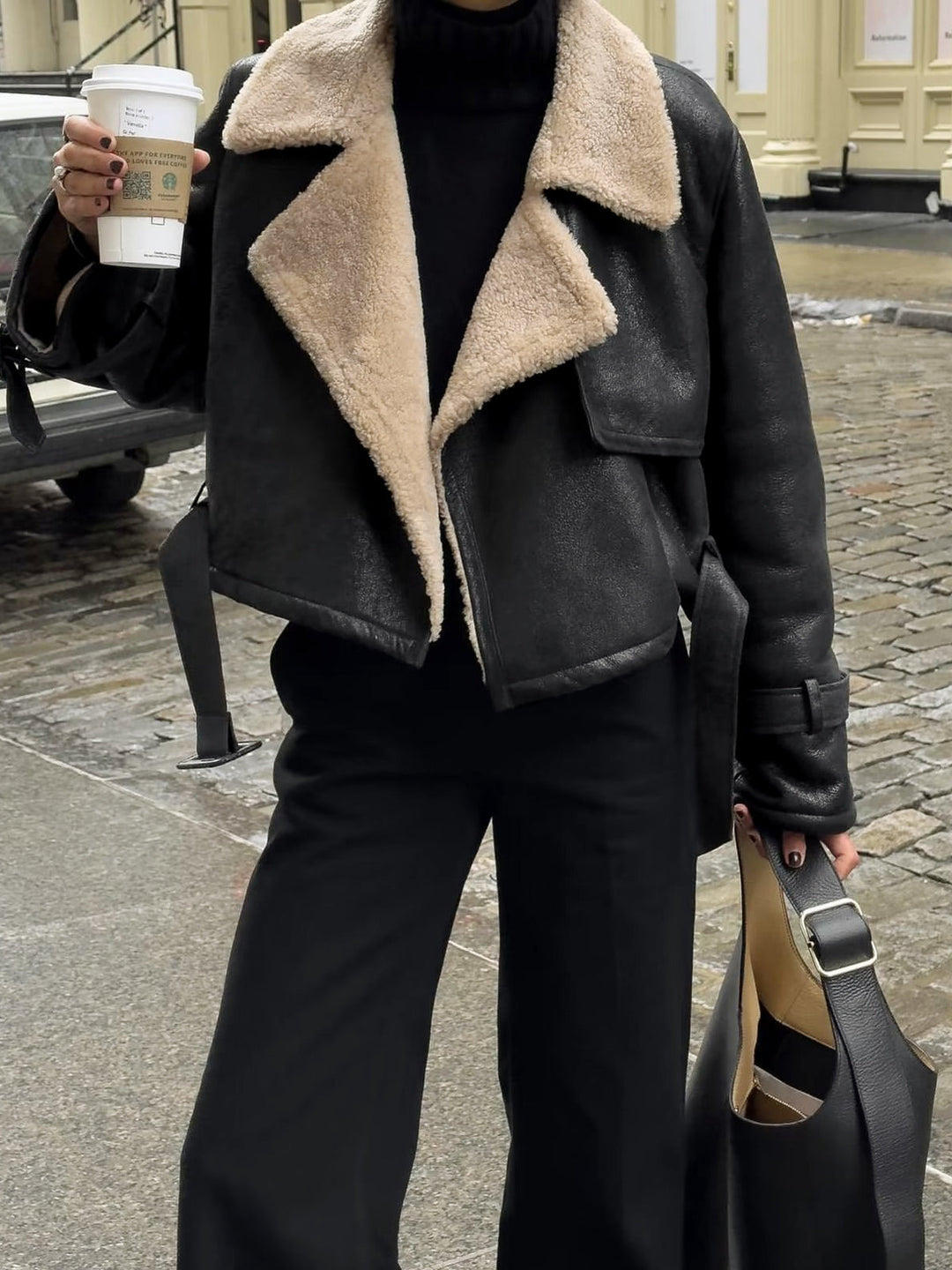 EB | Blessed Sherpa gefütterte Lammfell Flugjacke