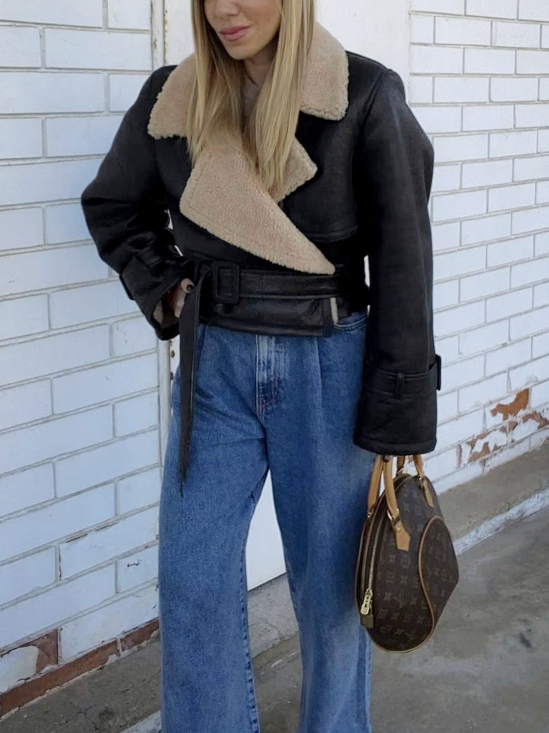 EB | Blessed Sherpa gefütterte Lammfell Flugjacke