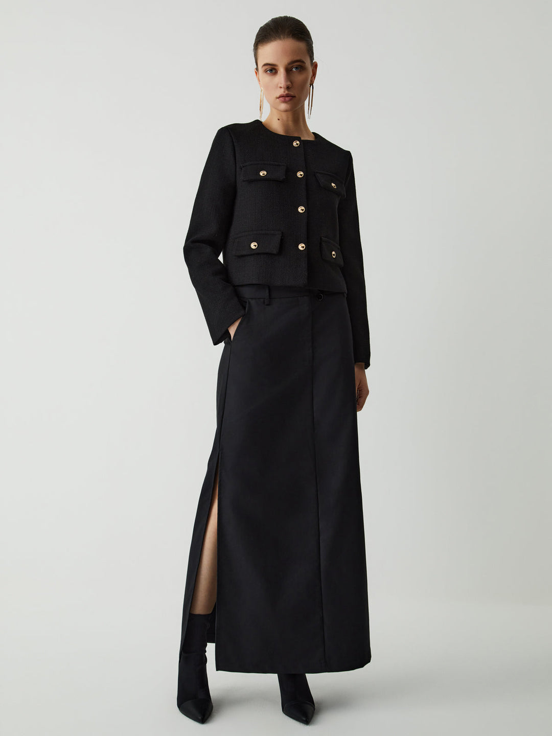 EB | Button Tweed Jacke