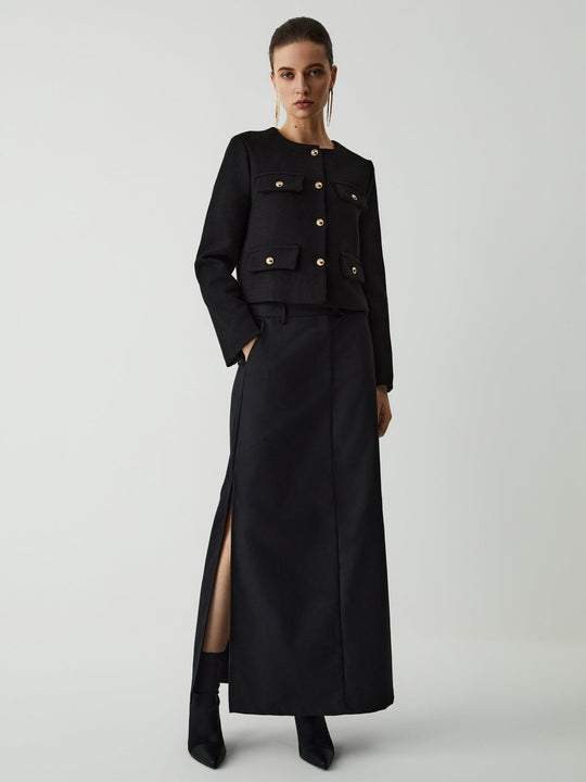 EB | Button Tweed Jacke
