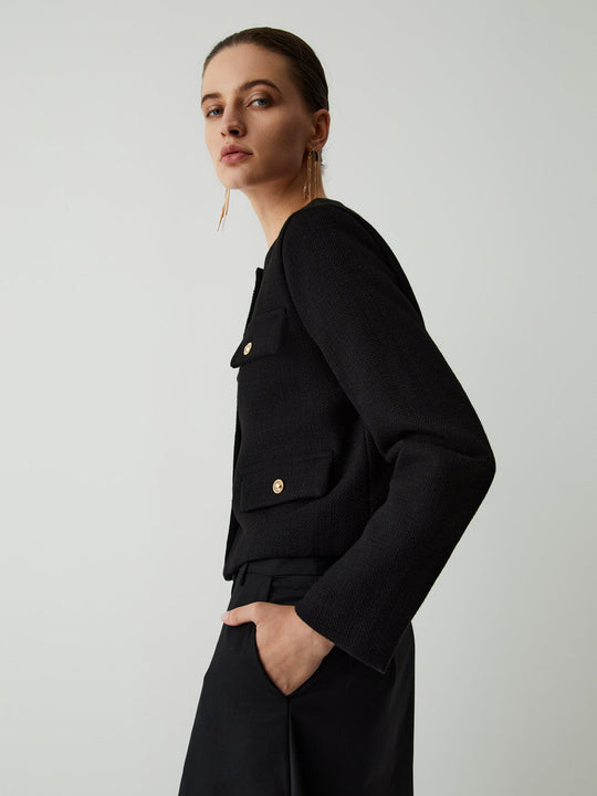 EB | Button Tweed Jacke
